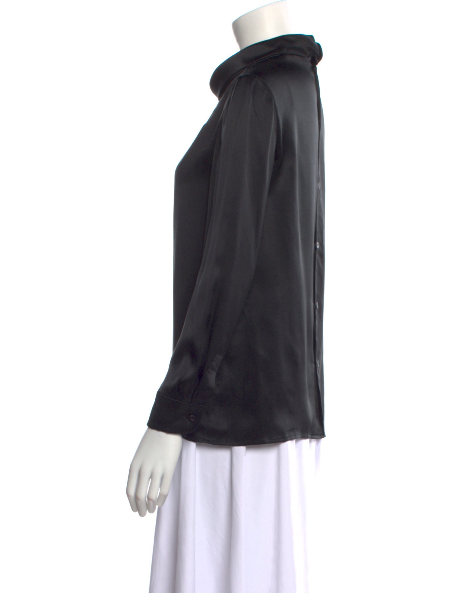 Chloé Silk Mock Neck Blouse