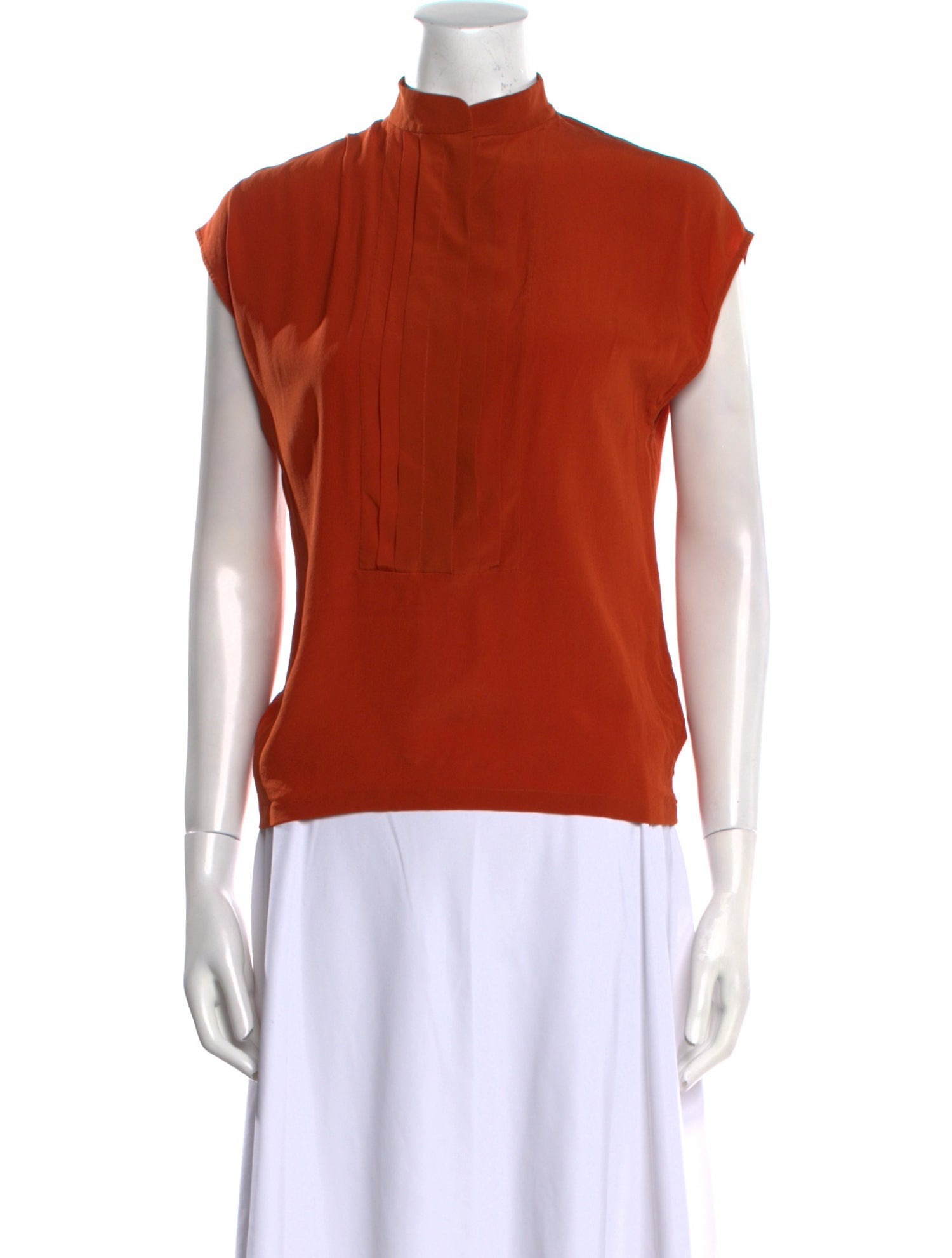 Chloé Silk Mock Neck Top