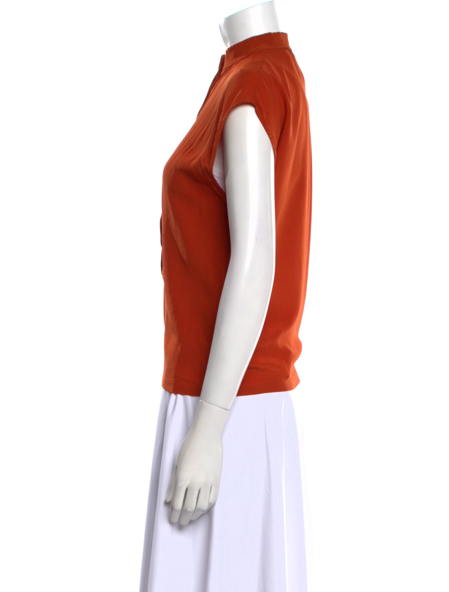 Chloé Silk Mock Neck Top