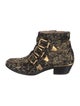 Chloé Tweed Pattern Studded Accents Boots