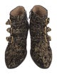 Chloé Tweed Pattern Studded Accents Boots
