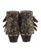Chloé Tweed Pattern Studded Accents Boots