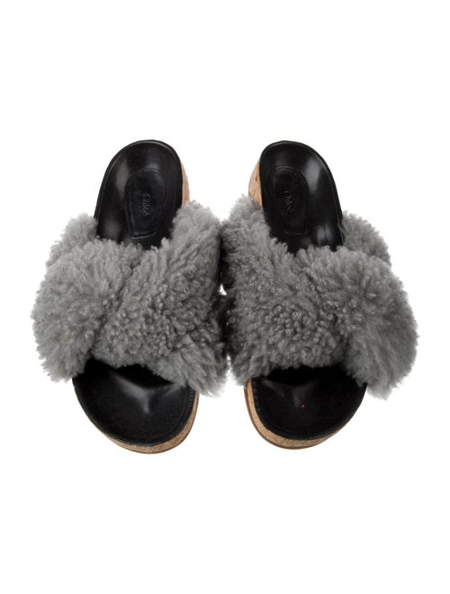 Chloé Shearling Slides