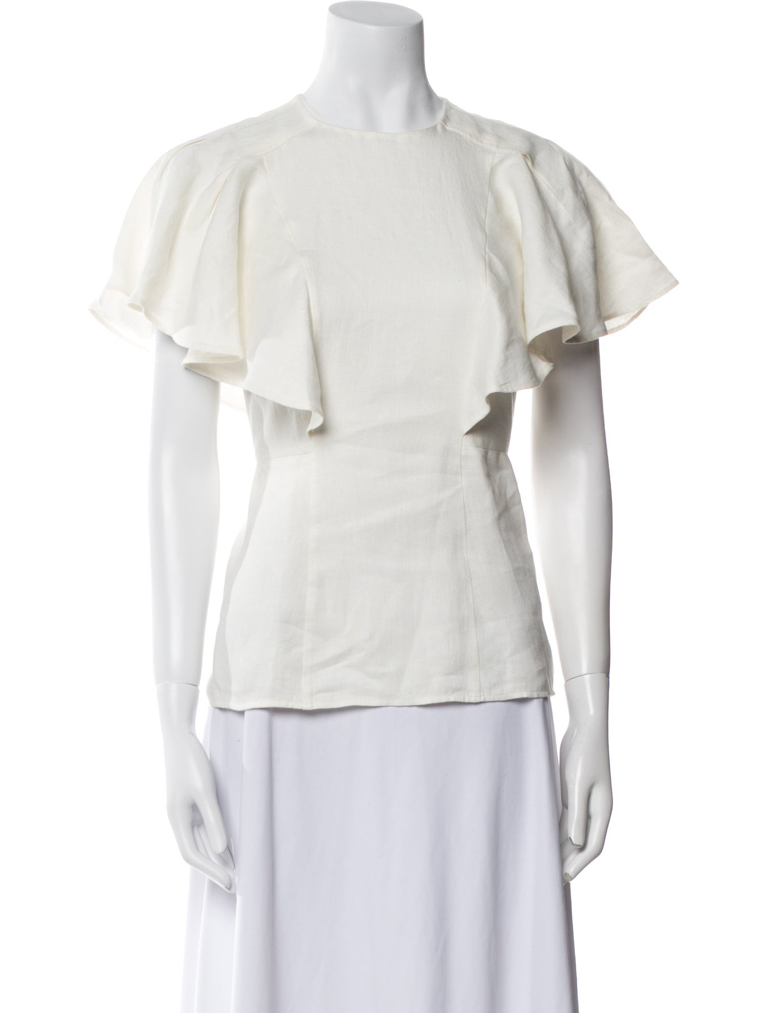 Chloé Linen Crew Neck Top