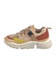 Chloé Leather Colorblock Pattern Sneakers