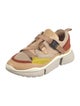 Chloé Leather Colorblock Pattern Sneakers