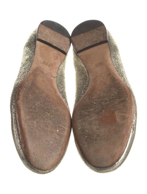 Chloé Leather Scalloped Accent Ballet Flats
