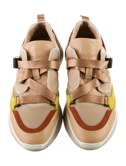 Chloé Canvas Colorblock Pattern Sneakers