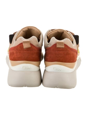 Chloé Canvas Colorblock Pattern Sneakers