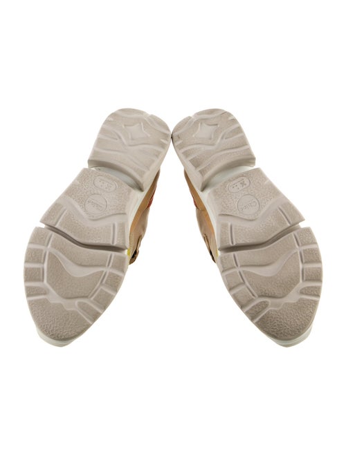 Chloé Canvas Colorblock Pattern Sneakers