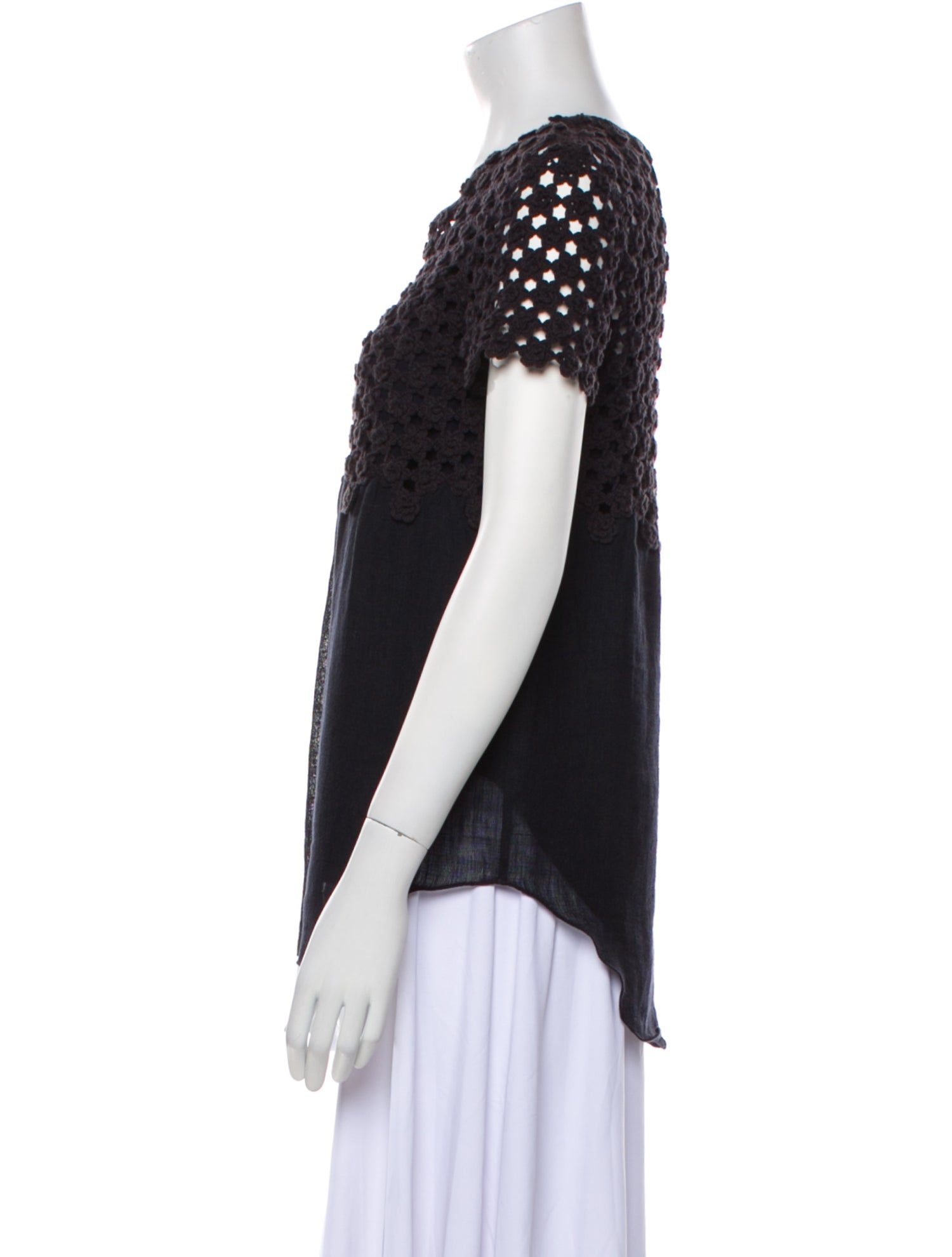 Chloé Scoop Neck Short Sleeve Top