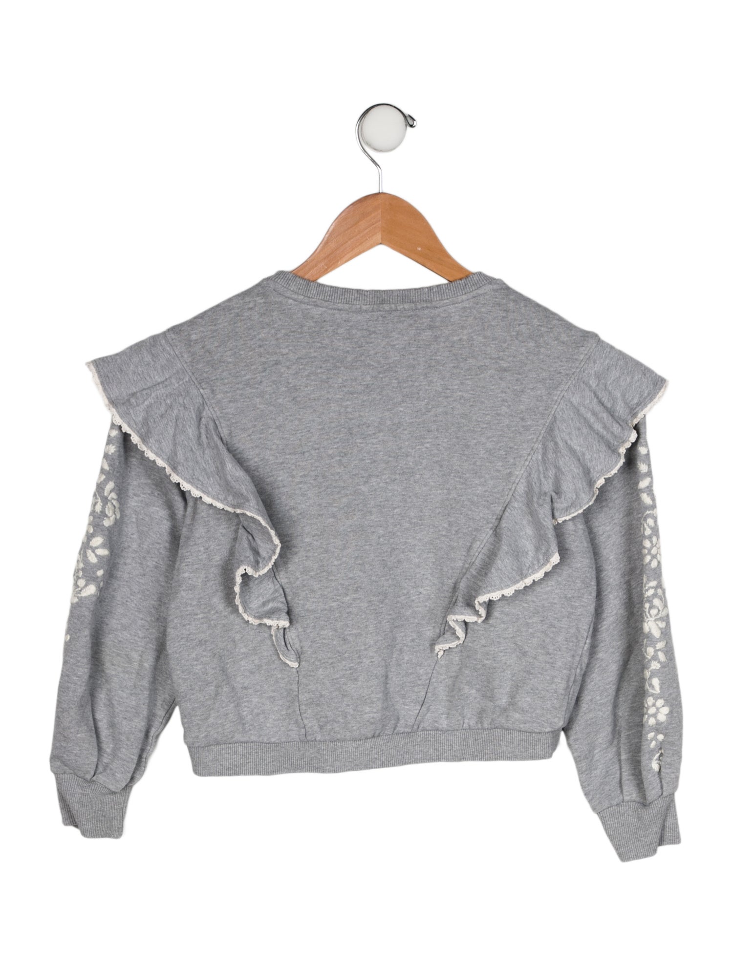 Chloé Girls Ruffle Crew Neck Sweater