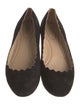 Chloé Suede Scalloped Accent Flats