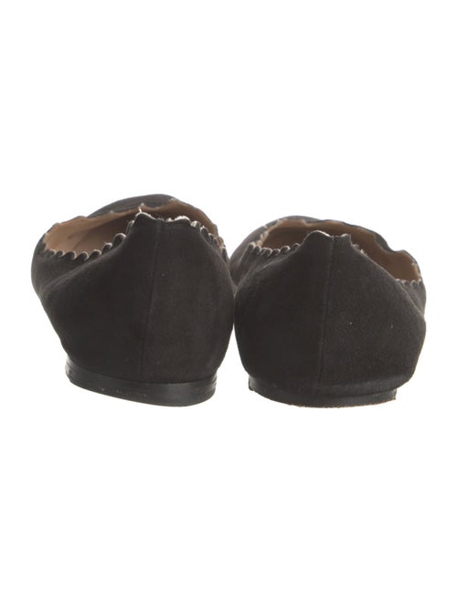 Chloé Suede Scalloped Accent Flats