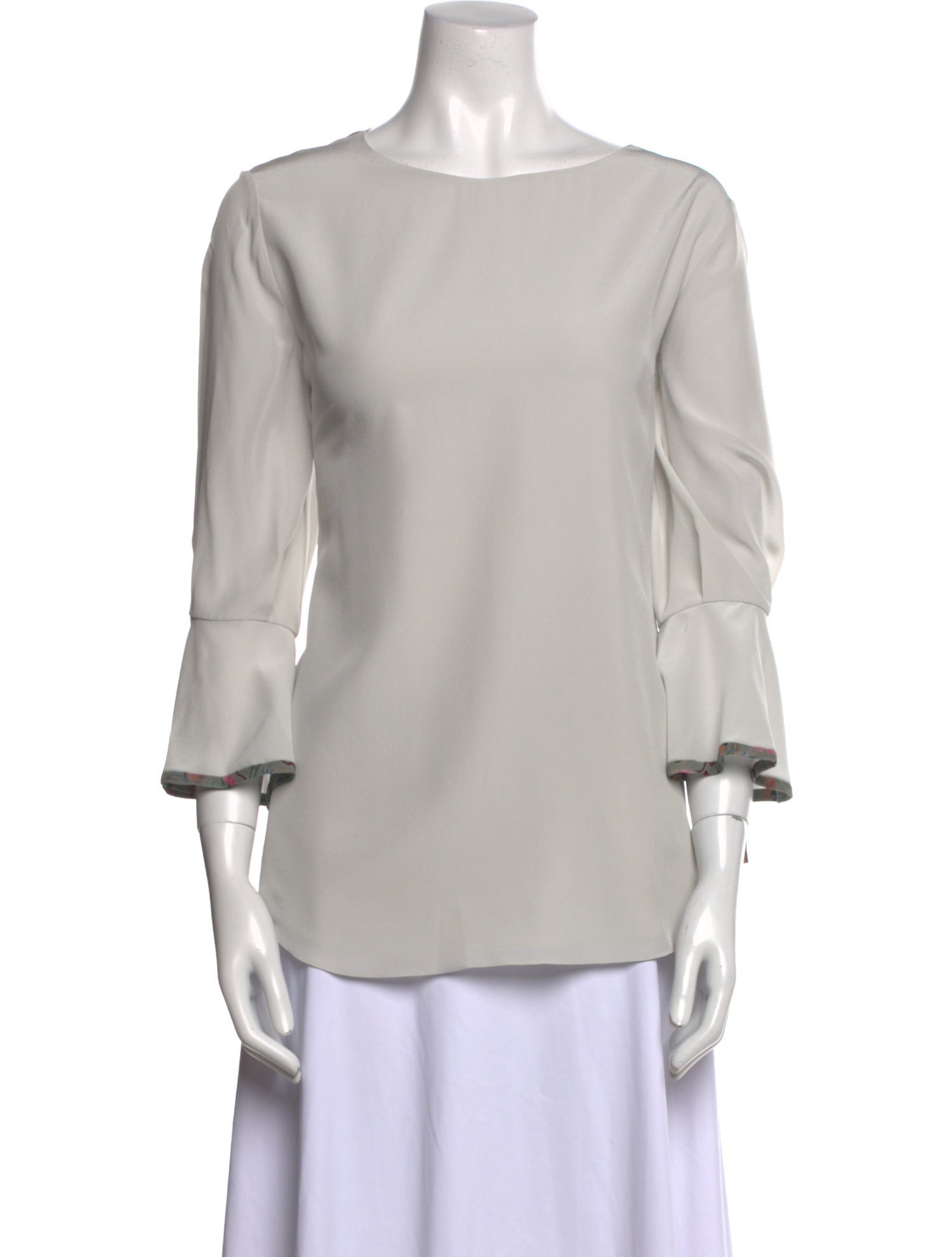 Chloé Silk Bateau Neckline Blouse