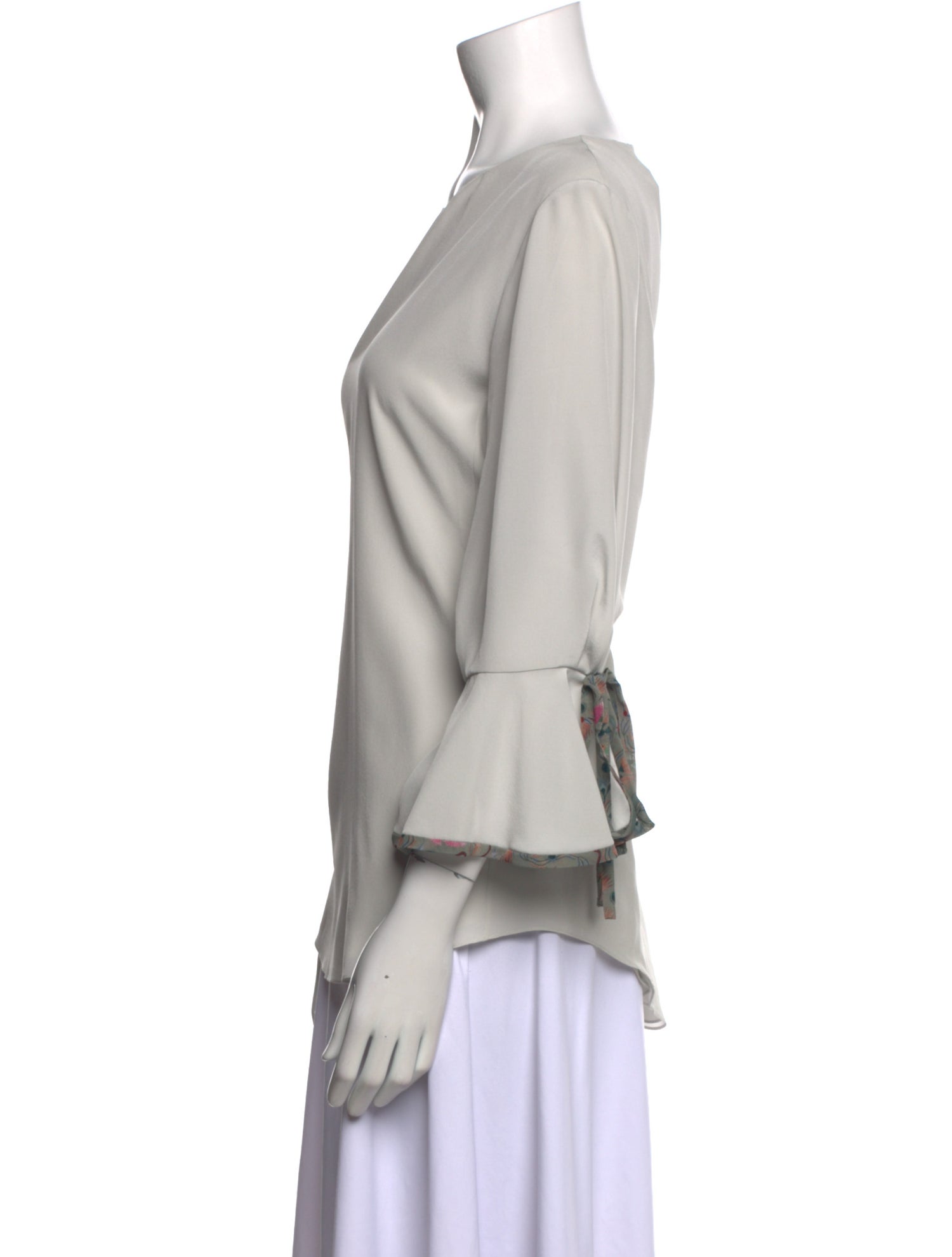 Chloé Silk Bateau Neckline Blouse