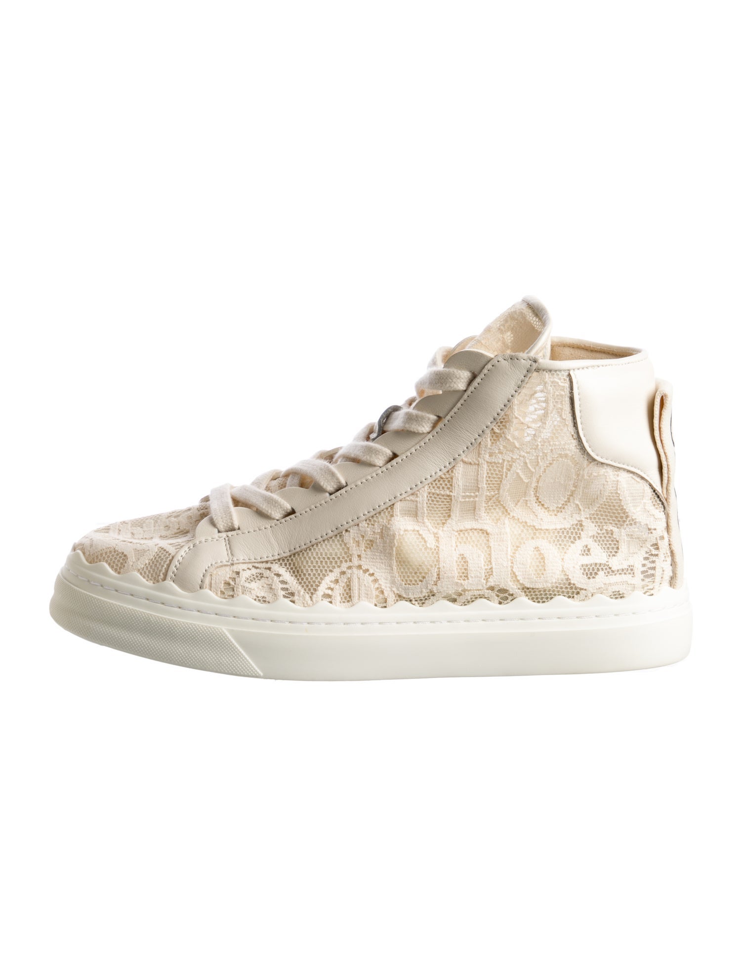 Chloé Lace Lace Pattern Sneakers