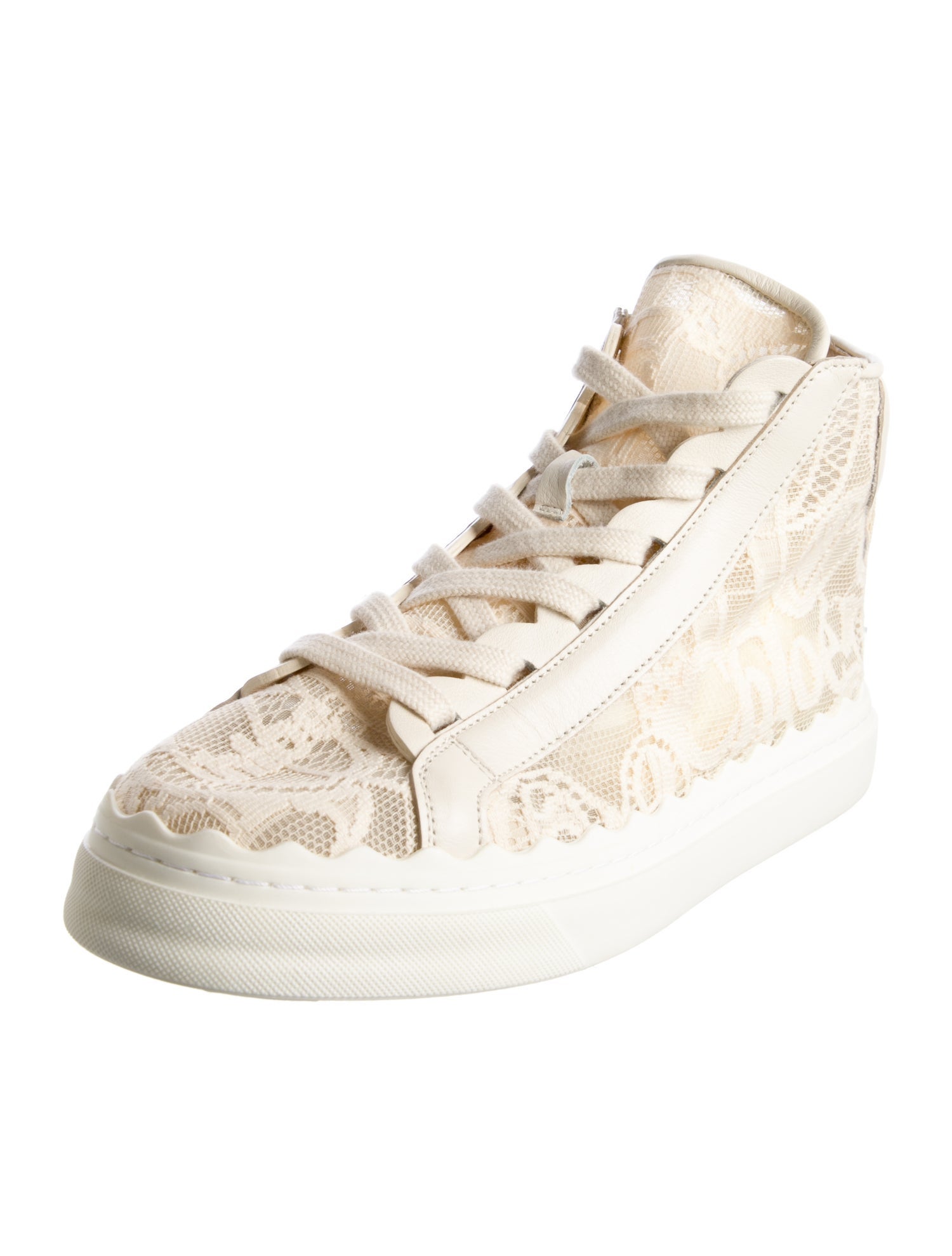Chloé Lace Lace Pattern Sneakers