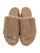 Chloé Shearling Fur Trim Slides