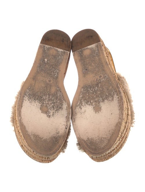 Chloé Shearling Fur Trim Slides