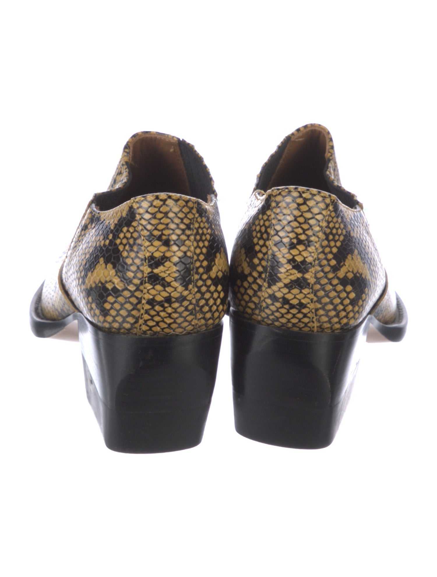 Chloé Leather Animal Print Western Boots