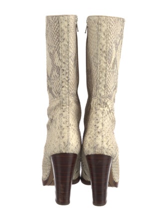 Chloé Python Animal Print Boots