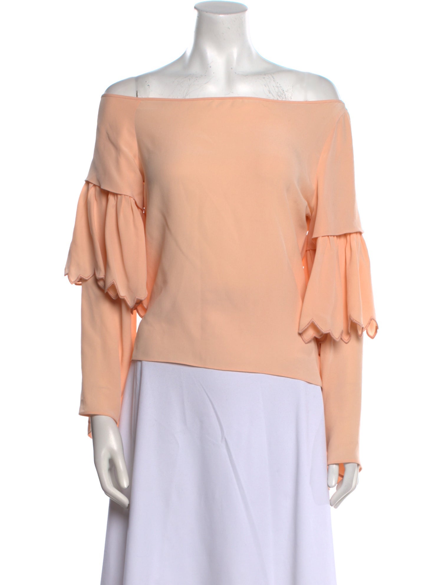Chloé Silk Off-The-Shoulder Blouse