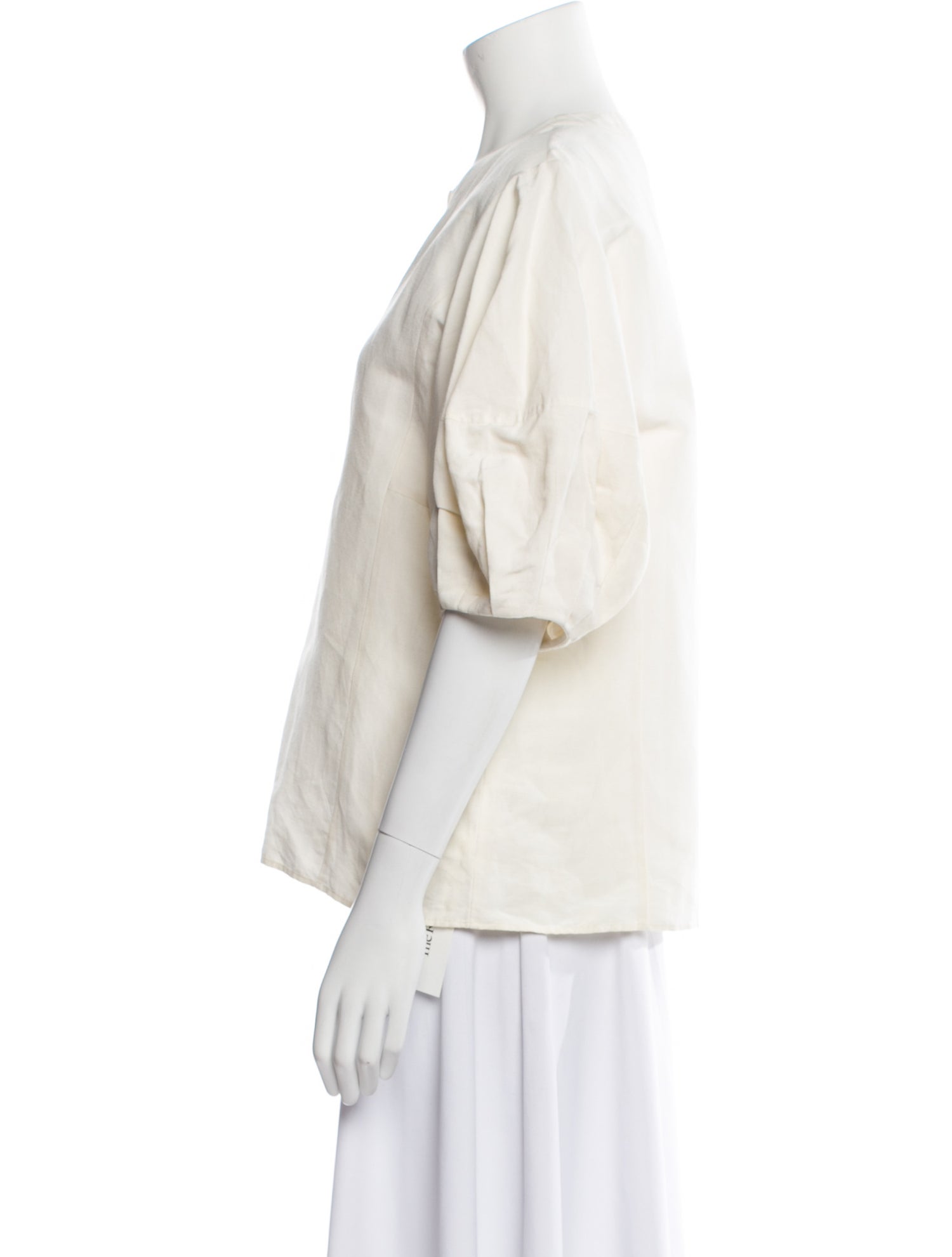 Chloé Linen V-Neck Blouse