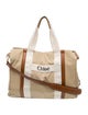 Chloé Chloé Leather Trimmed Canvas Logo Changing Bag