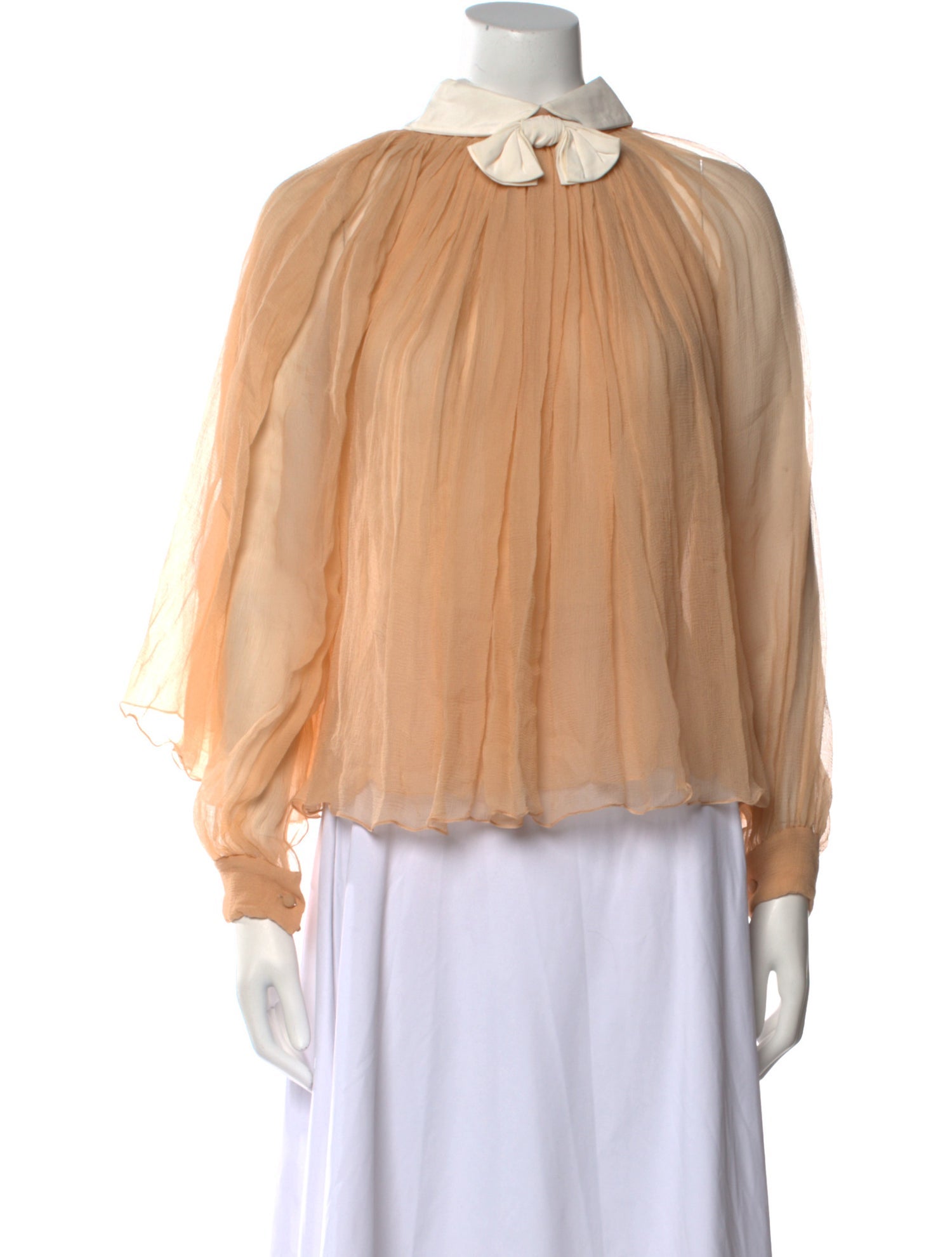Chloé Silk Mock Neck Blouse