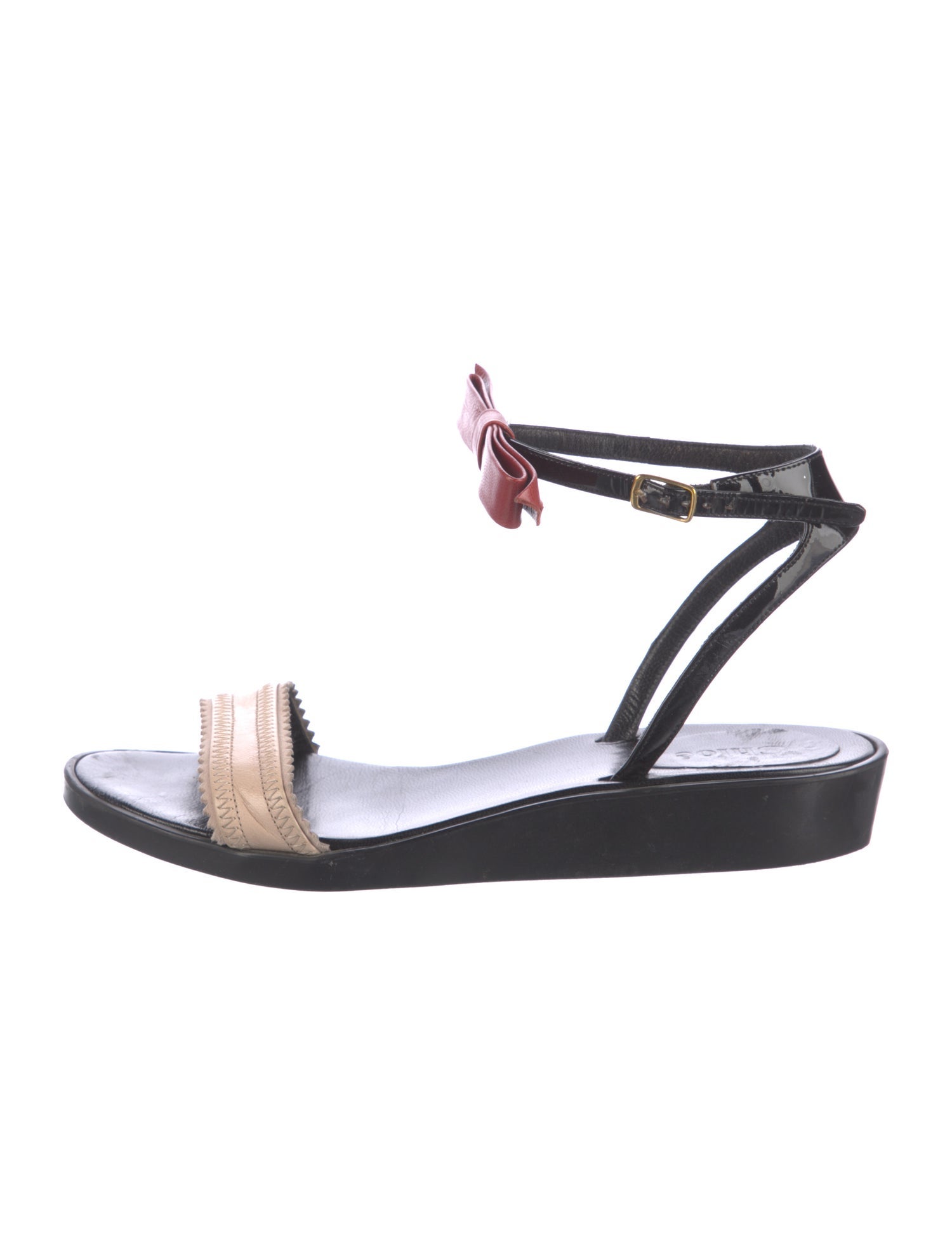 Chloé Leather Bow Accents Sandals