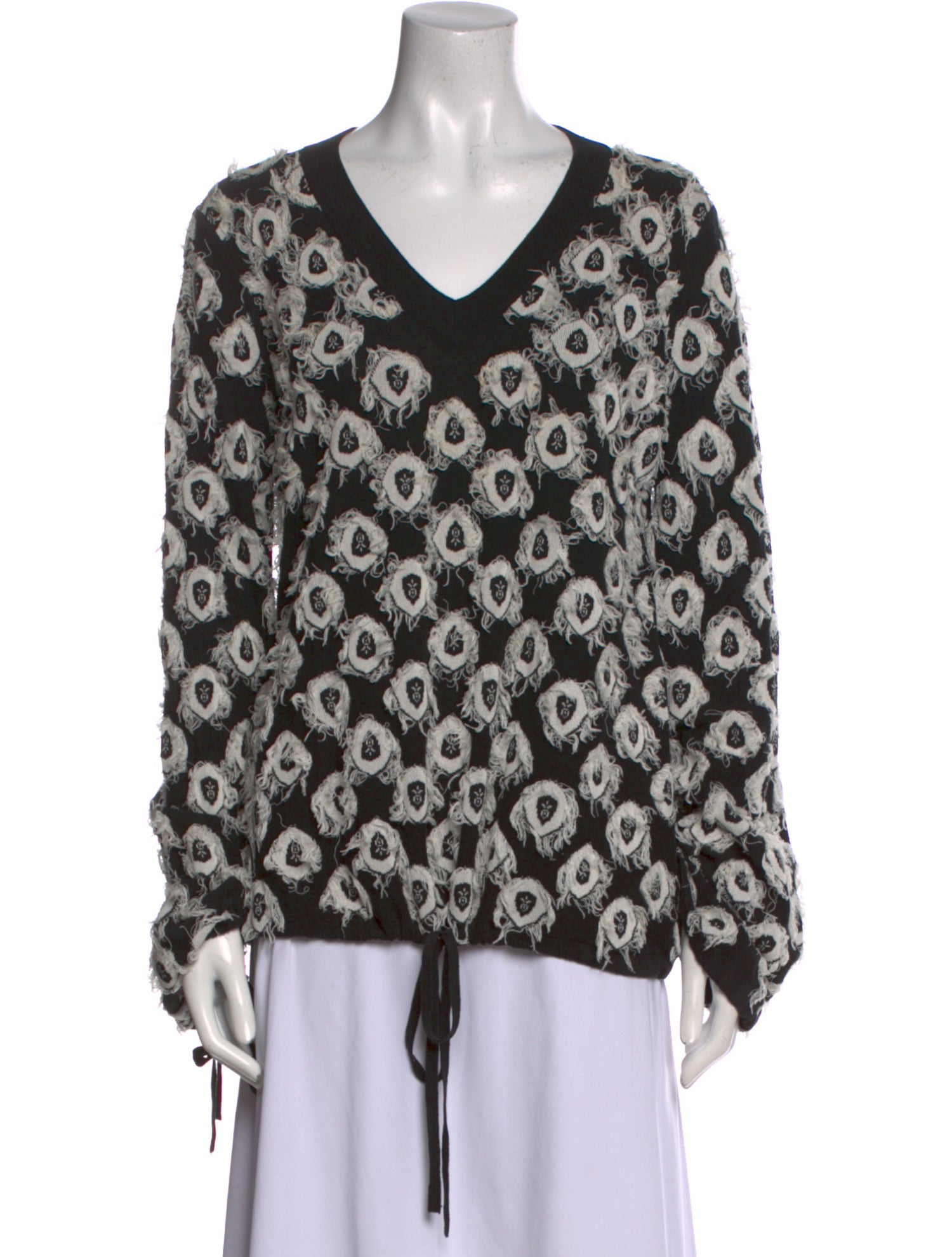 Chloé Printed V-Neck Blouse