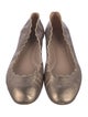 Chloé Leather Scalloped Accent Ballet Flats