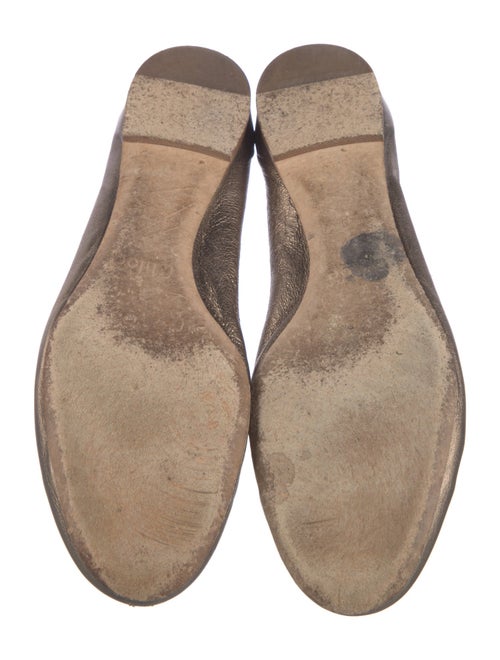 Chloé Leather Scalloped Accent Ballet Flats