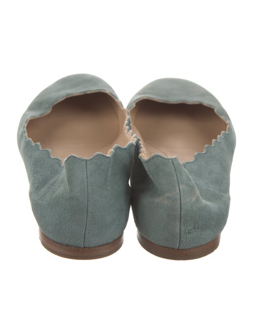 Chloé Suede Scalloped Accent Ballet Flats