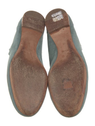 Chloé Suede Scalloped Accent Ballet Flats