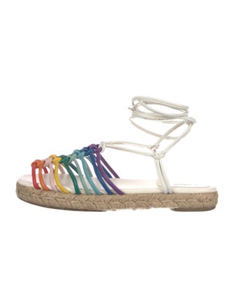 Chloé Leather Colorblock Pattern Espadrilles