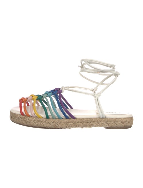 Chloé Leather Colorblock Pattern Espadrilles