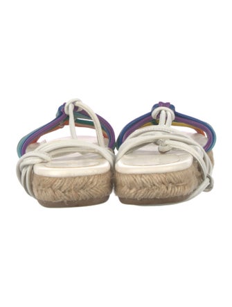 Chloé Leather Colorblock Pattern Espadrilles