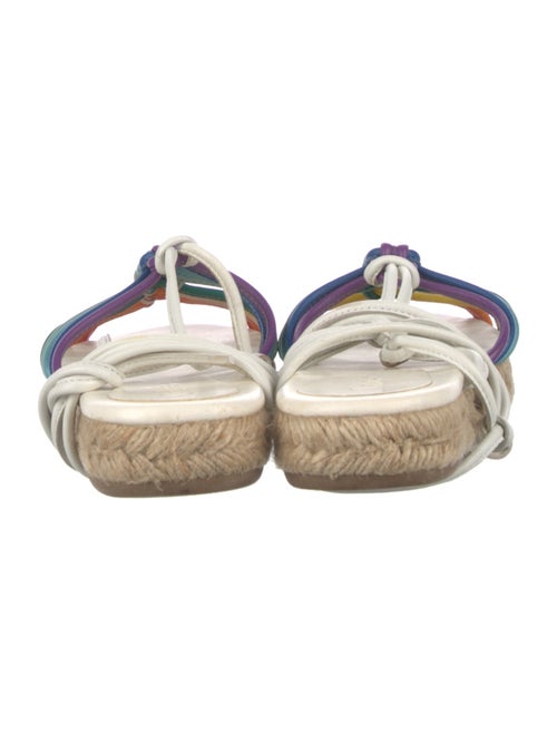 Chloé Leather Colorblock Pattern Espadrilles