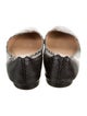 Chloé Leather Scalloped Accent Ballet Flats
