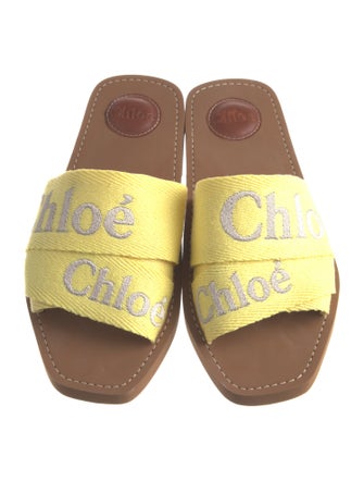 Chloé Printed Embroidered Accent Slides