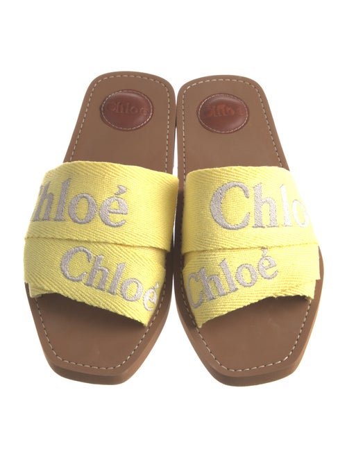 Chloé Printed Embroidered Accent Slides