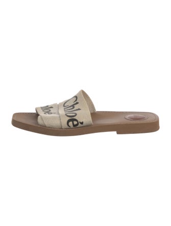 Chloé Canvas Graphic Print Slides