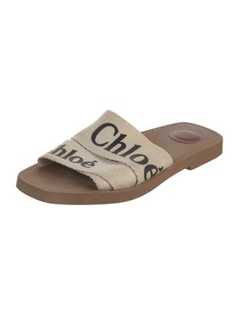 Chloé Canvas Graphic Print Slides