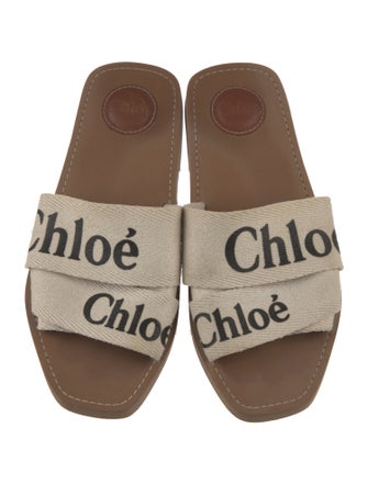 Chloé Canvas Graphic Print Slides