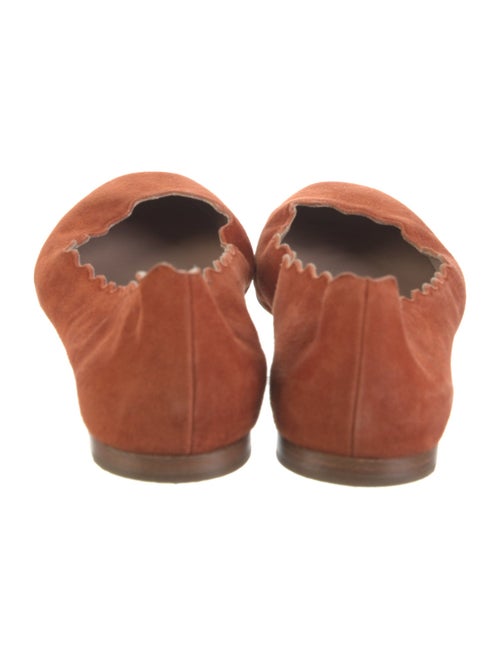 Chloé Suede Scalloped Accent Ballet Flats