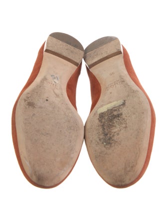 Chloé Suede Scalloped Accent Ballet Flats