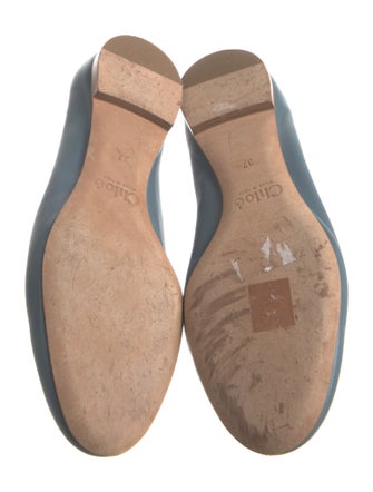 Chloé Leather Scalloped Accent Ballet Flats