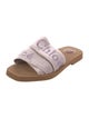 Chloé Velvet Graphic Print Slides